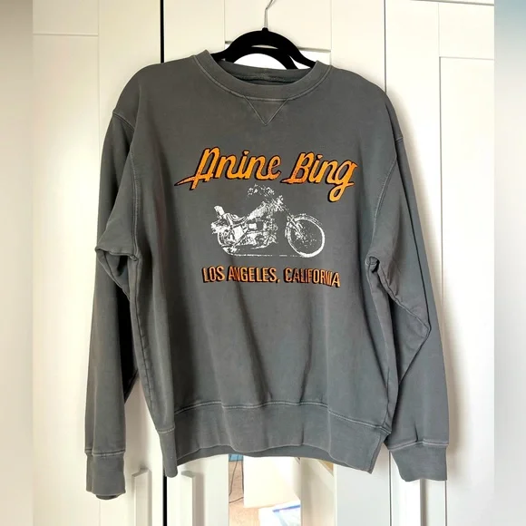 NWT Anine Bing Limited Edition Motorcycle Crew - Picture 1 of 2